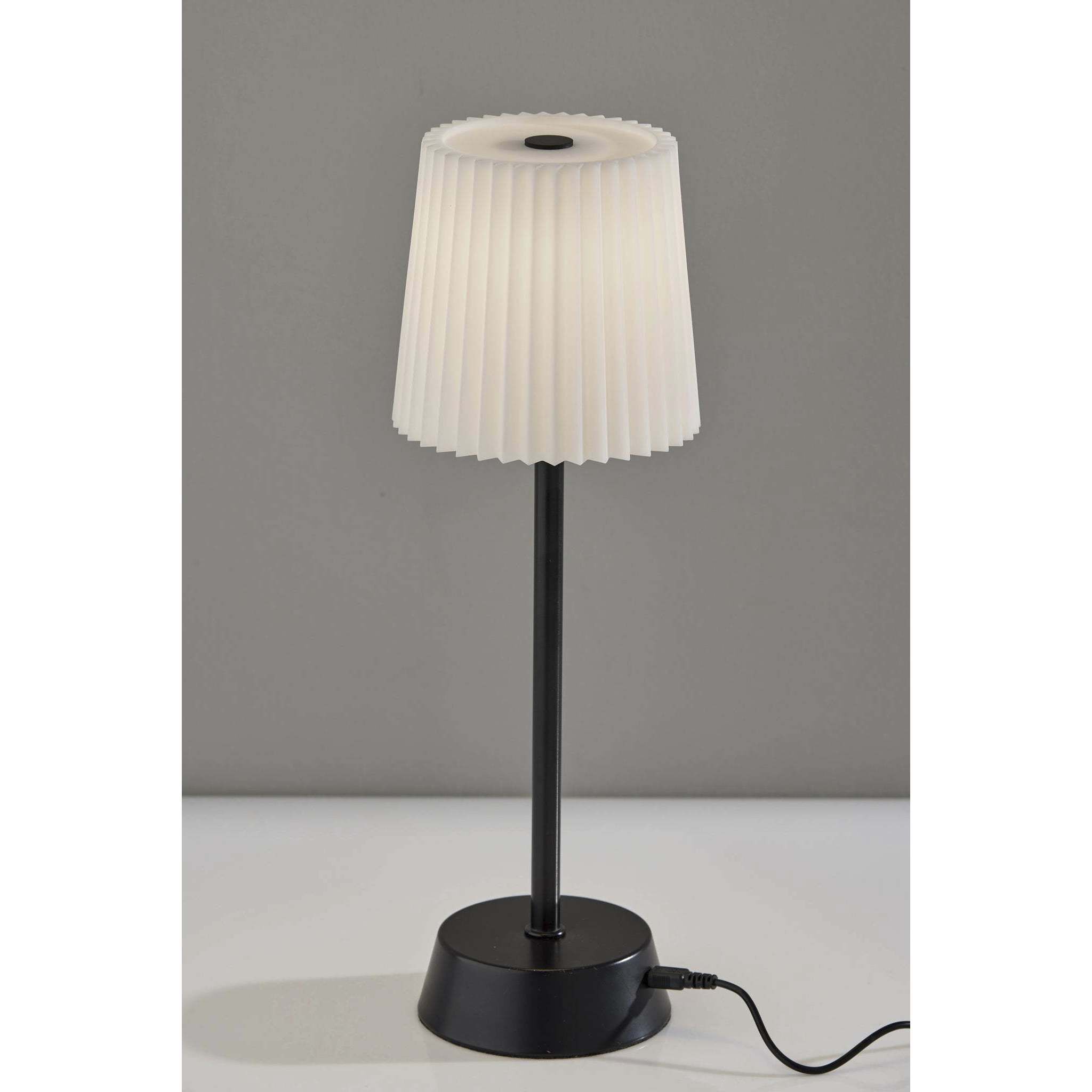 Bobby 14 inch 1.50 watt Black LED Cordless Table Lamp Portable Light