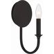 Payton Bath Sconce Wall Light in Black Forged
