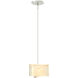 Exos Delta 1 Light 8 inch Sterling Mini Pendant Ceiling Light in Amber Swirl