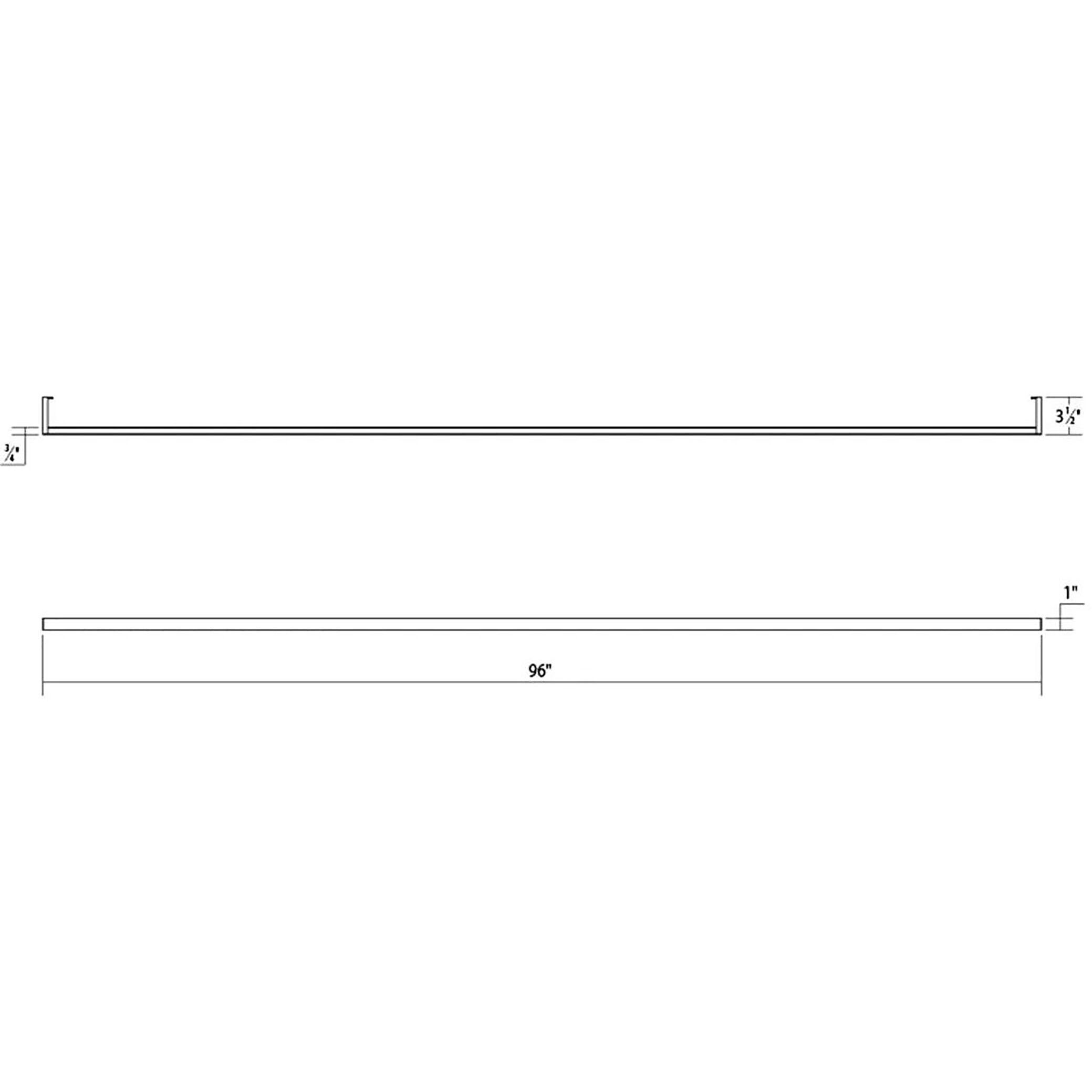 Thin-Line LED 96 inch Bright Satin Aluminum Wall Bar Wall Light in 8ft., 3000K