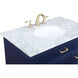Americana 36 X 21.5 X 35 inch Blue Vanity Sink Set