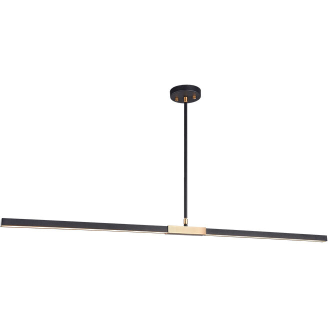 Lineare LED 1.25 inch Matte Black and Aged Gold Brass Pendant Ceiling Light