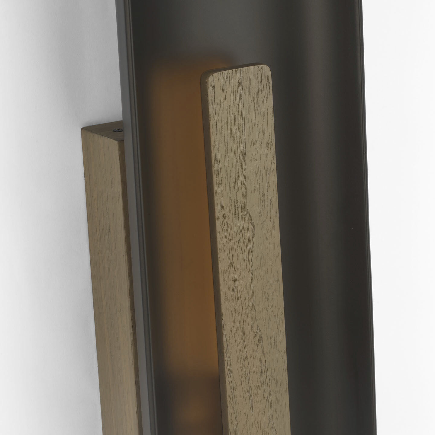 Anne-Marie Barton Remi Sconce Wall Light in Matte Carbon and Warm Walnut
