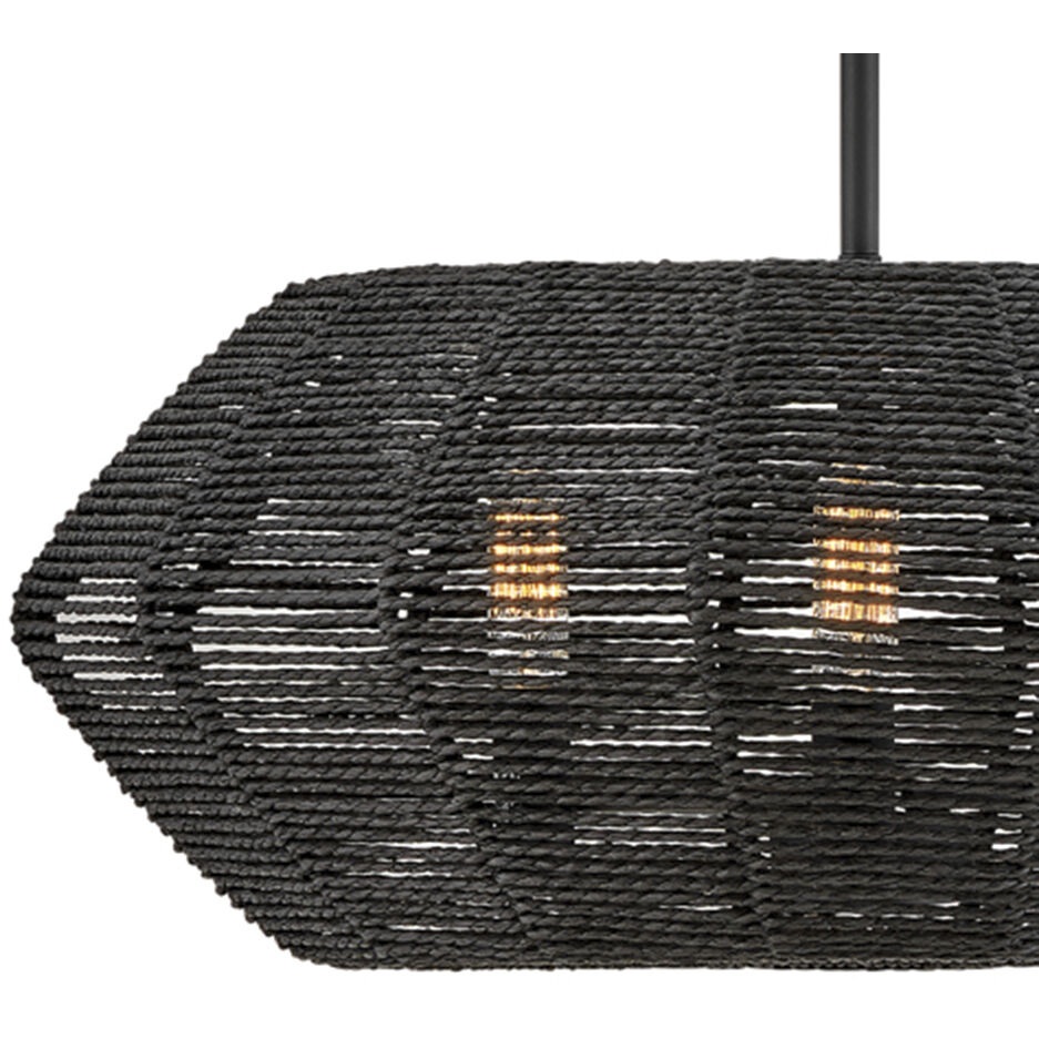 Lisa McDennon Luca 3 Light 21.25 inch Black Indoor Chandelier Ceiling Light, Convertible to Semi-Flush