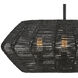 Lisa McDennon Luca 3 Light 21.25 inch Black Indoor Chandelier Ceiling Light, Convertible to Semi-Flush