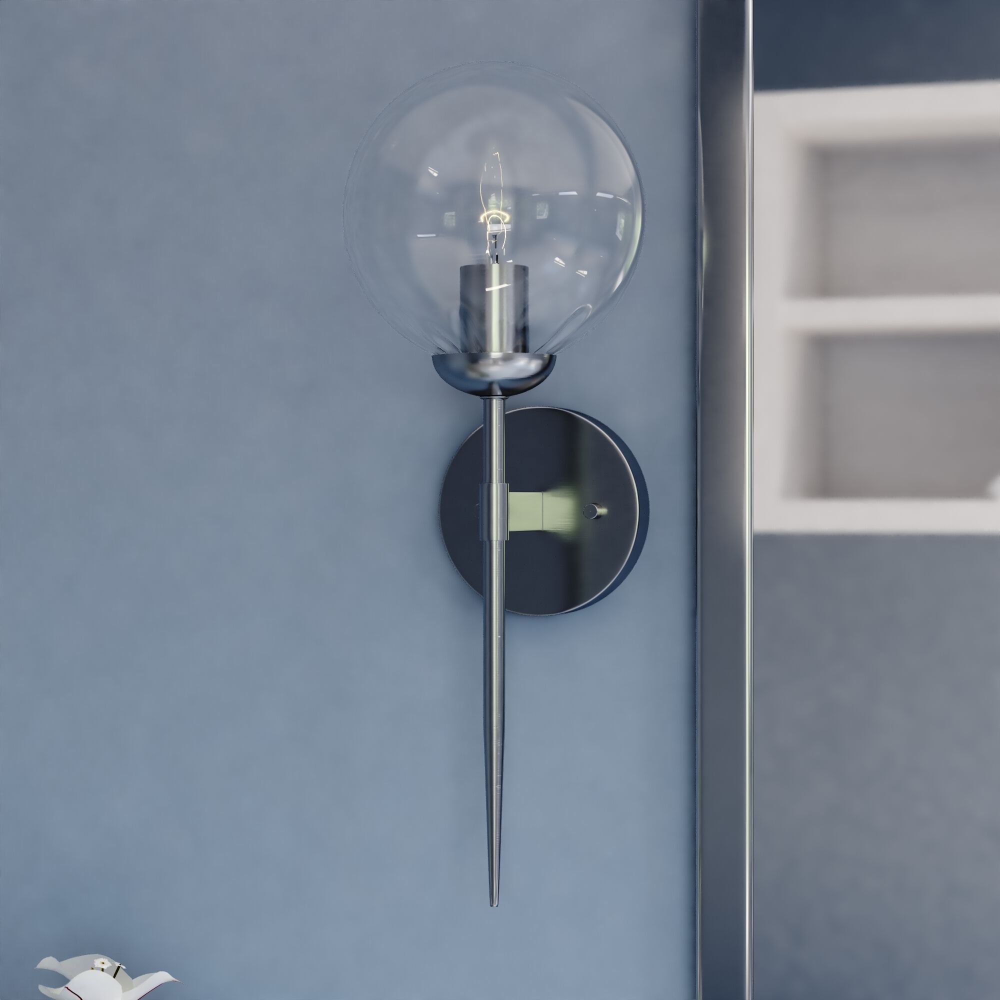 Olson LED 6 inch Satin Nickel Wall Light