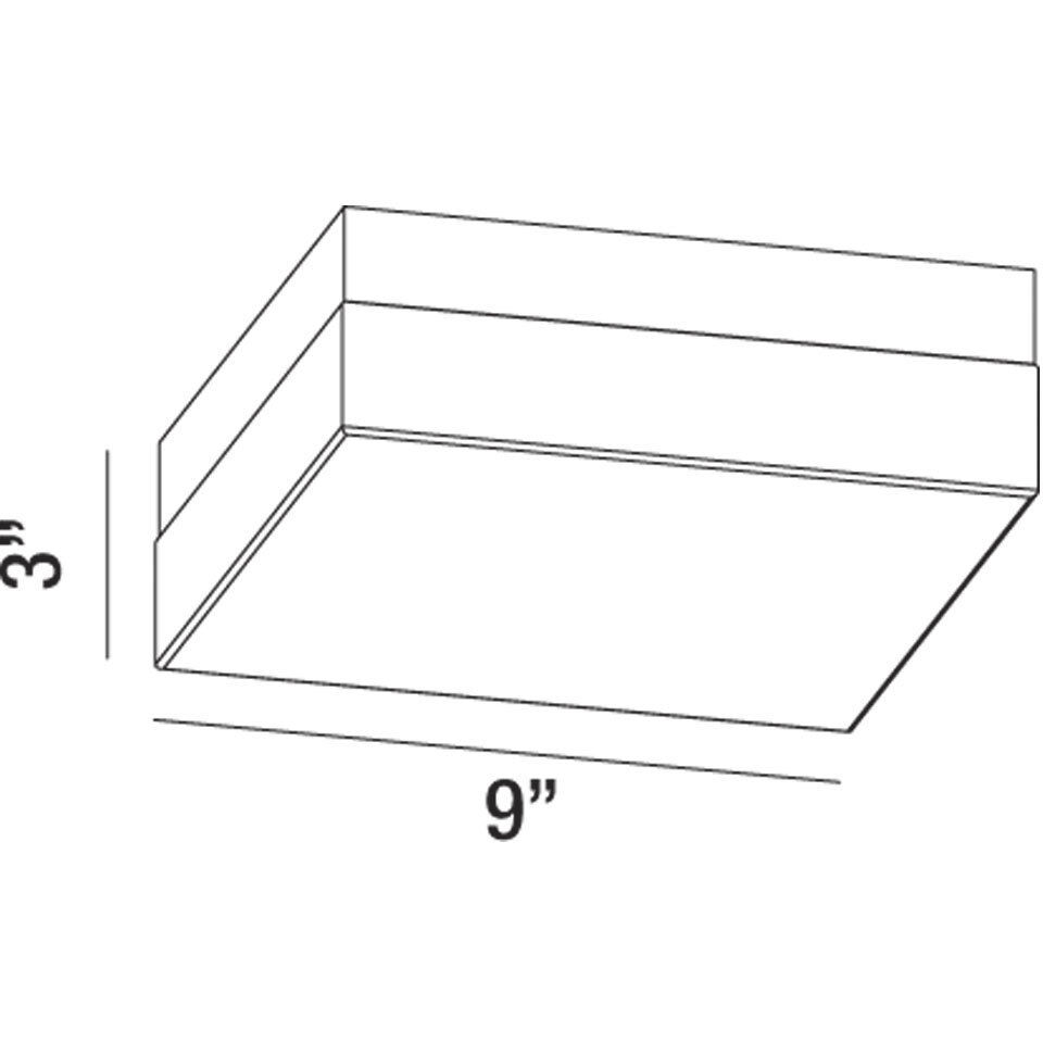 Dixon LED 9 inch Chrome Flush Mount Ceiling Light, Large