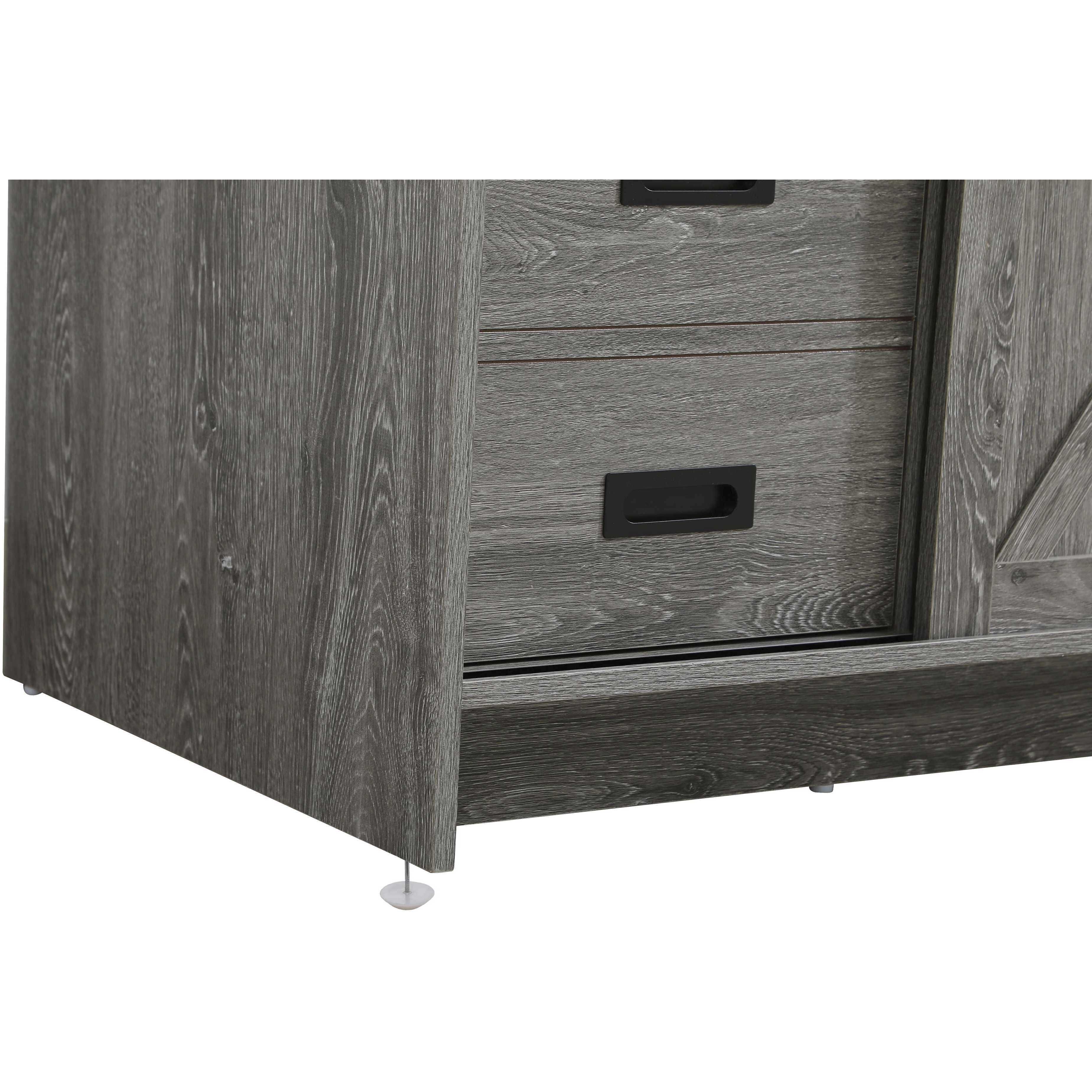 Austin 60 X 34 inch Rustic Grey Bathroom Vanity Cabinet