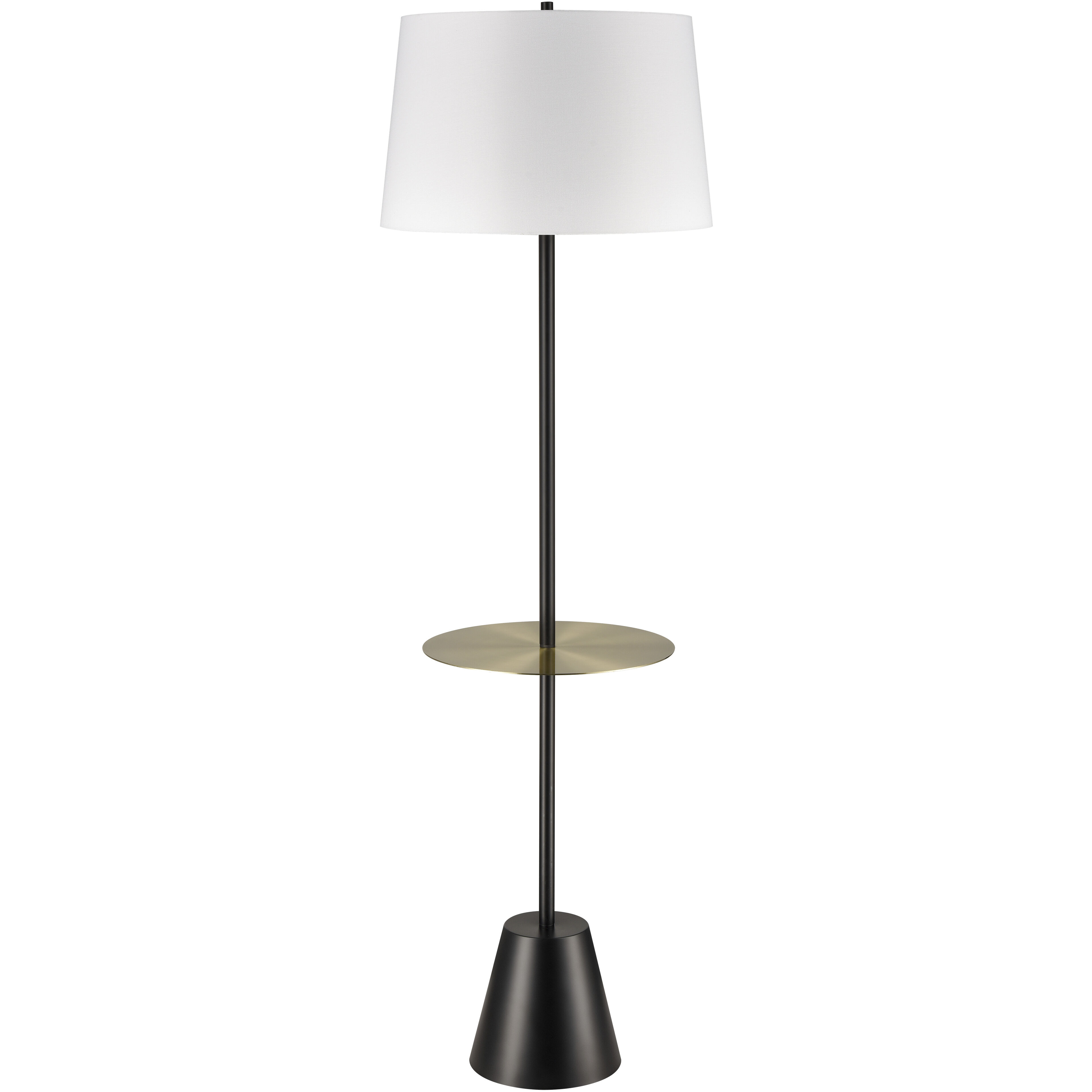 Abberwick 64 inch 150 watt Matte Black Floor Lamp Portable Light