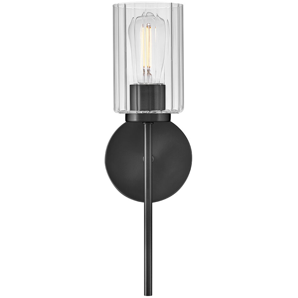 Leta 1 Light 7.5 inch Black Bath Light Wall Light