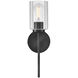 Leta 1 Light 7.5 inch Black Bath Light Wall Light