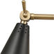 Luca 22 inch 60 watt Natural Brass Swingarm Sconce Wall Light