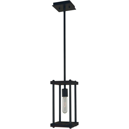 Industria 1 Light 5 inch Matte Black Pendant Ceiling Light