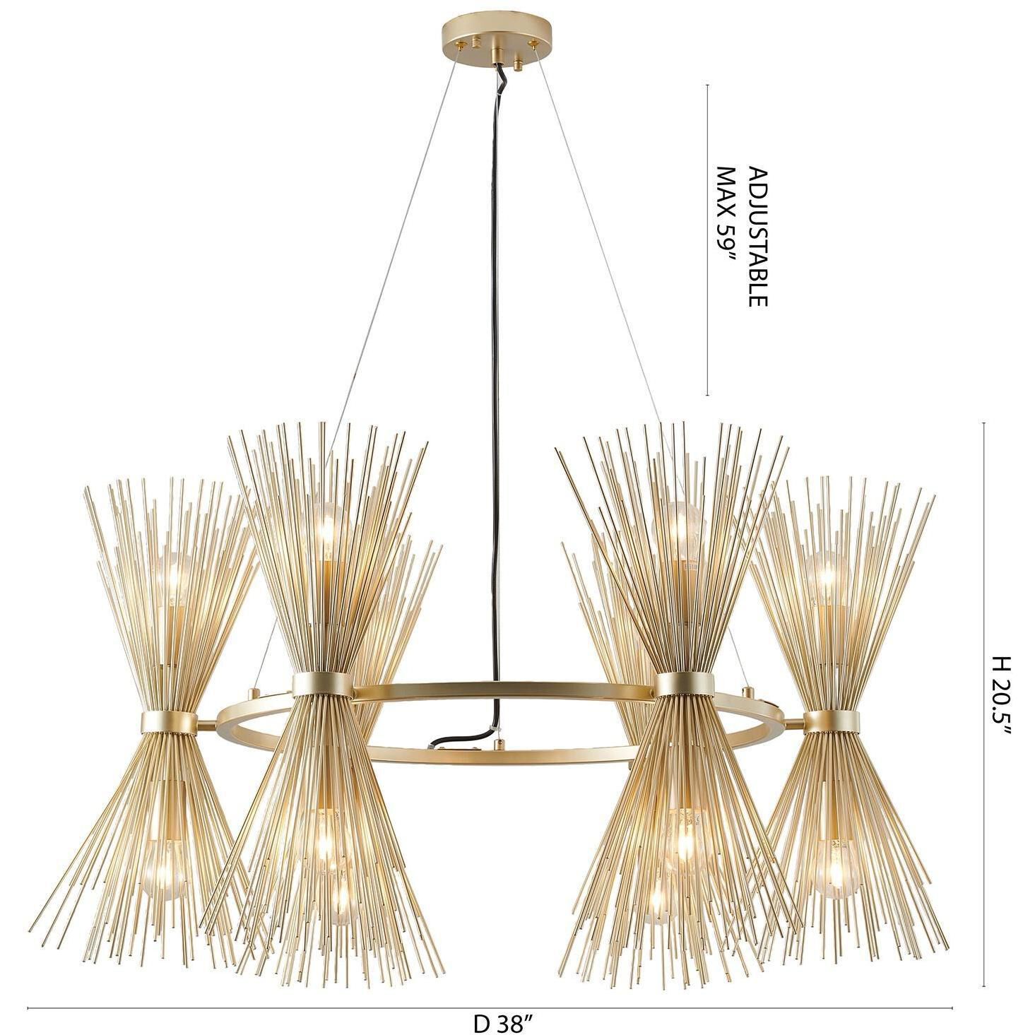 Canada LED 38 inch Gold Chandelier Ceiling Light