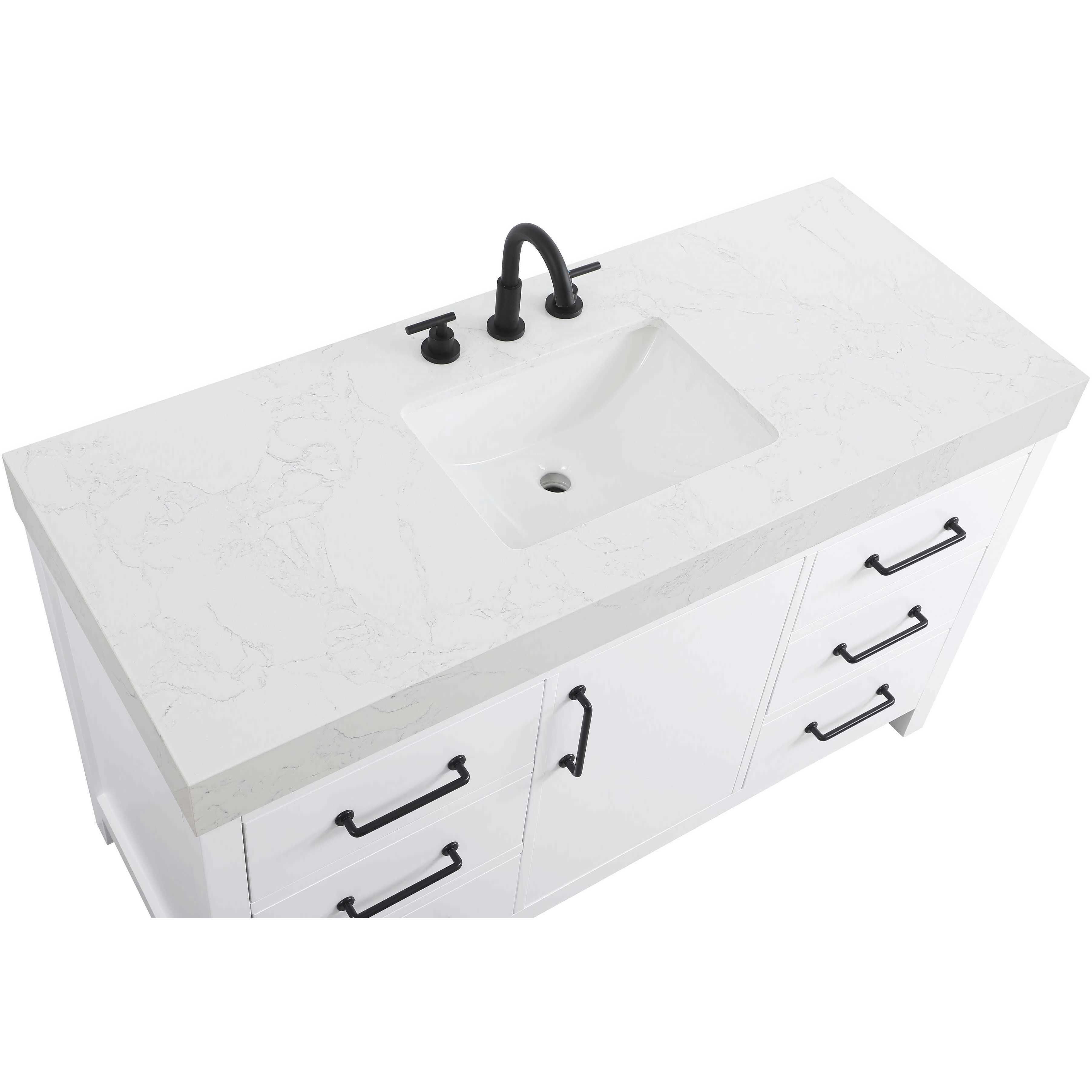 Nathan 54 X 34 inch White Bathroom Vanity Cabinet