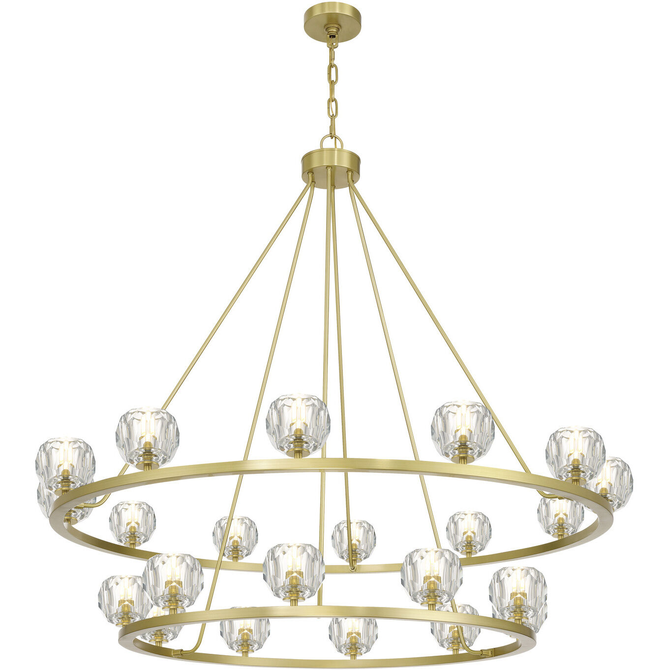 Aragon 22 Light 48 inch Soft Brass Chandelier Ceiling Light