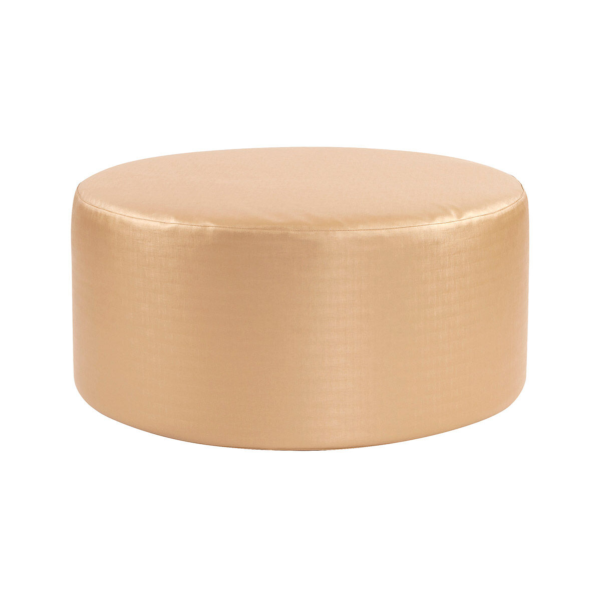 Universal 18 inch Luxe Gold Round Ottoman with Slipcover