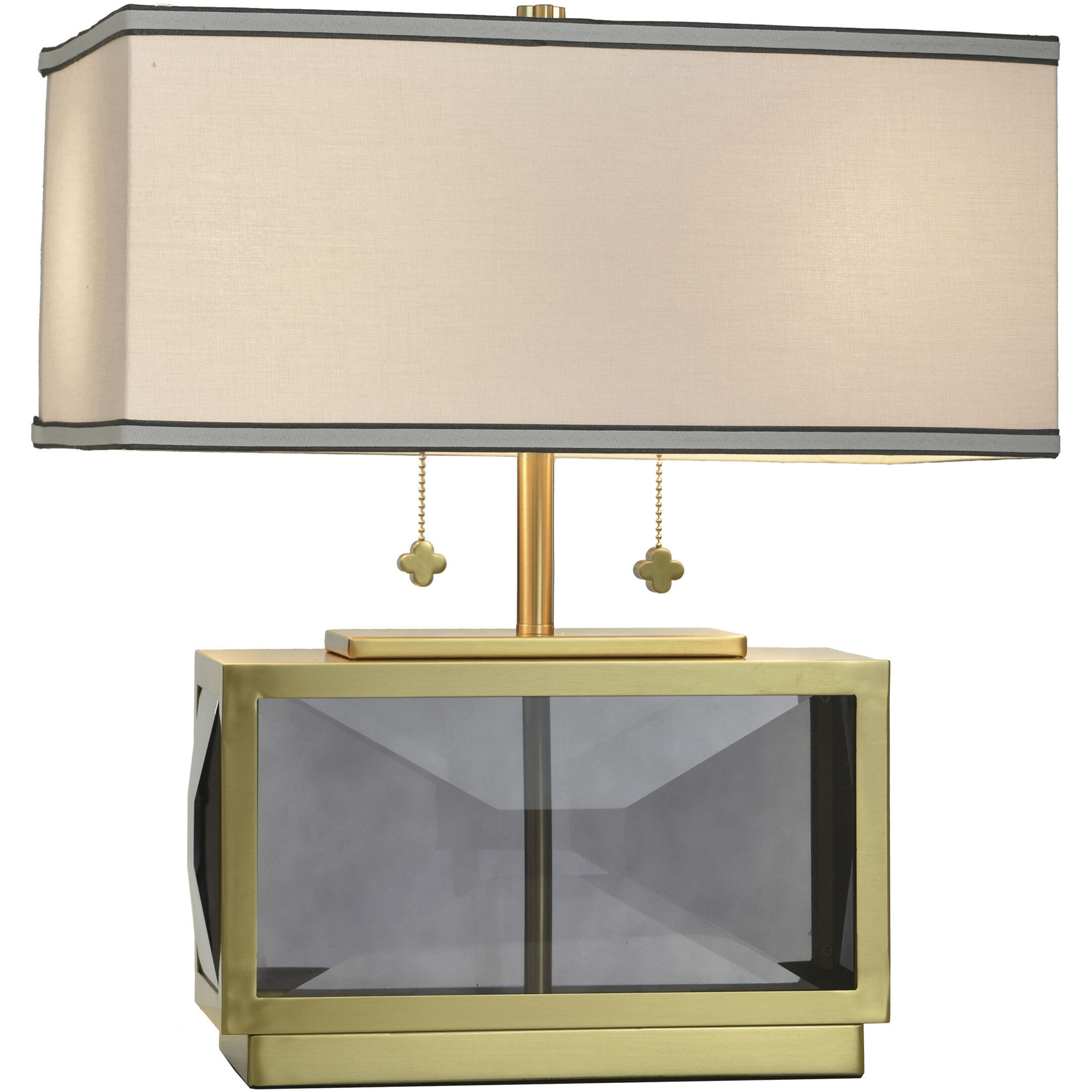 Celeste 21 inch 60 watt Polished Brass and Smoke Gray Table Lamp Portable Light