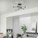 Delacroix 6 Light 28 inch Black with Brushed Nickel Accents Semi-Flush Ceiling Light