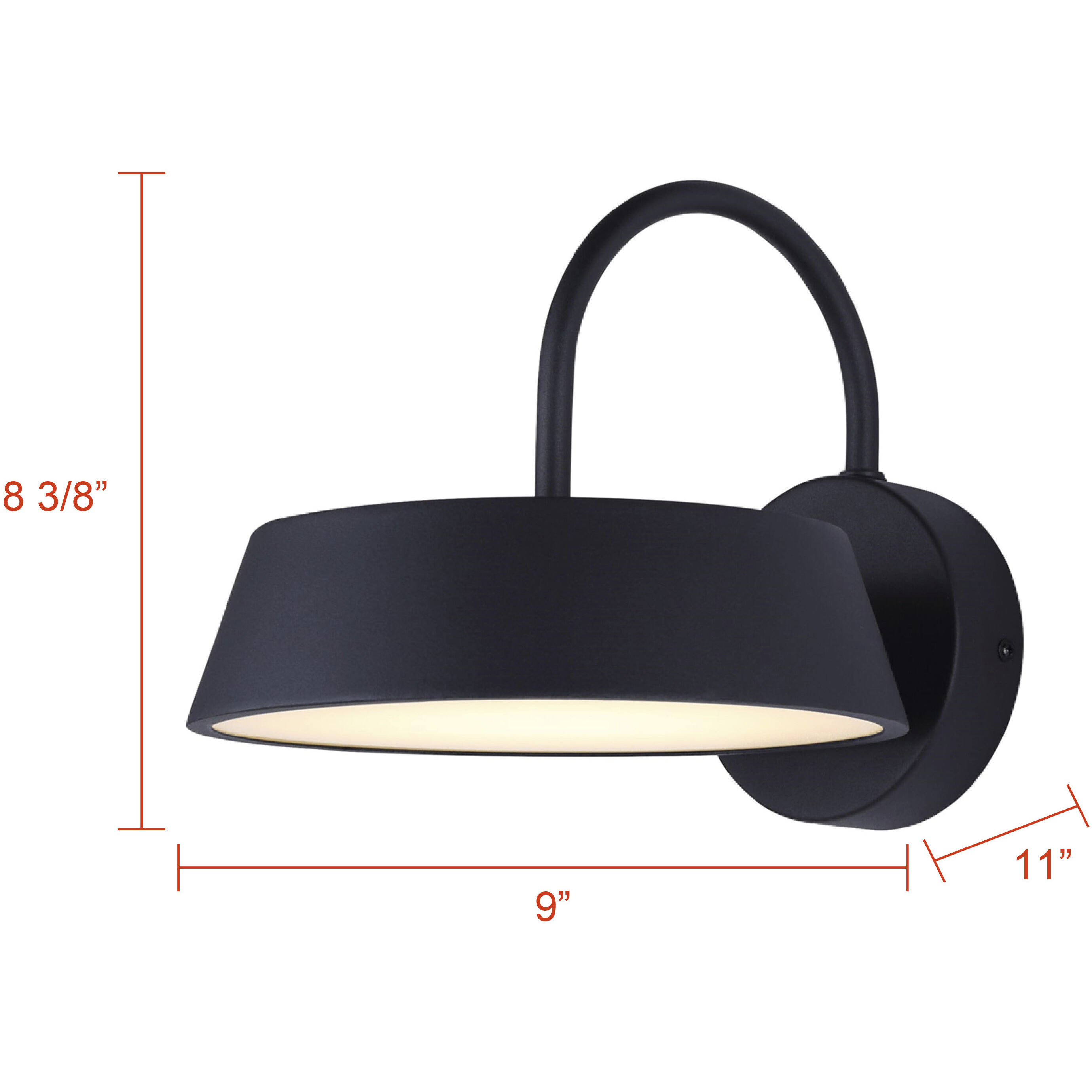 Baxley LED 11 inch Black Outdoor Lantern