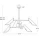 Vest 6 Light 57.75 inch White and Natural Brass Chandelier Ceiling Light