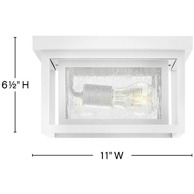 Coastal Elements Estate Series Republic 2 Light 11 inch Textured White Outdoor Ceiling