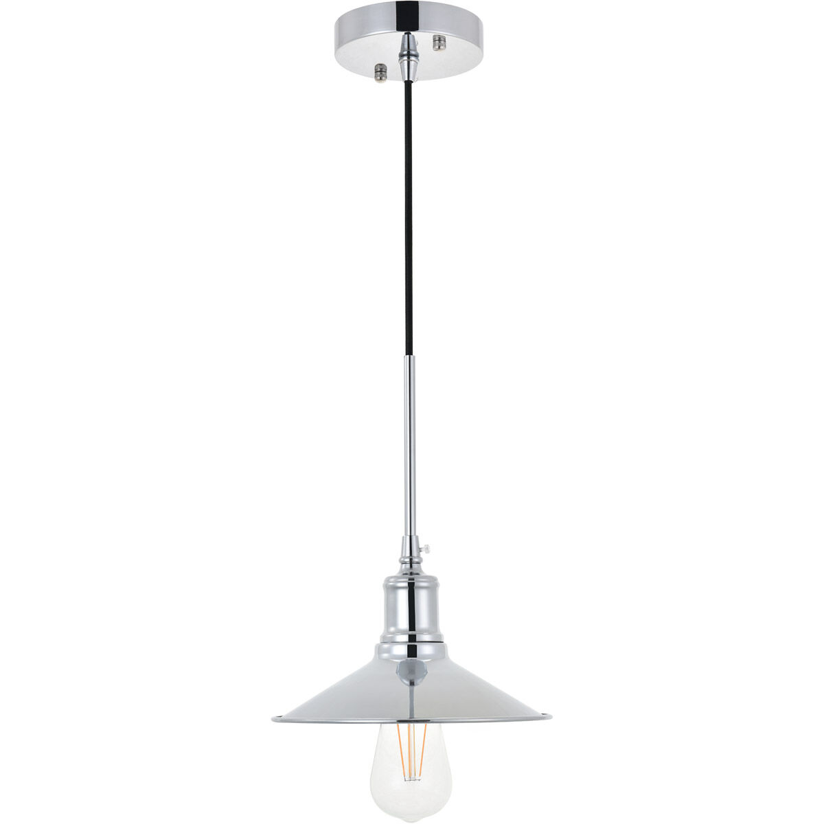 Etude 1 Light 8.7 inch Chrome Pendant Ceiling Light