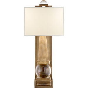 Chapman & Myers Paladin 1 Light 11 inch Crystal with Brass Sconce Wall Light in Crystal with Antique Brass