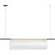 Peter Bristol Trace LED 60 inch Nightshade Black Single Linear Chandelier Ceiling Light