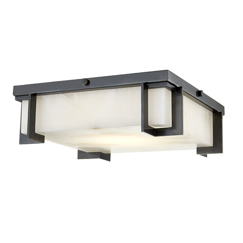 Delmar LED 13.25 inch Old Bronze Flush Mount Ceiling Light