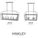 Selby 6 Light 48 inch Black with Heritage Brass Indoor Linear Chandelier Ceiling Light