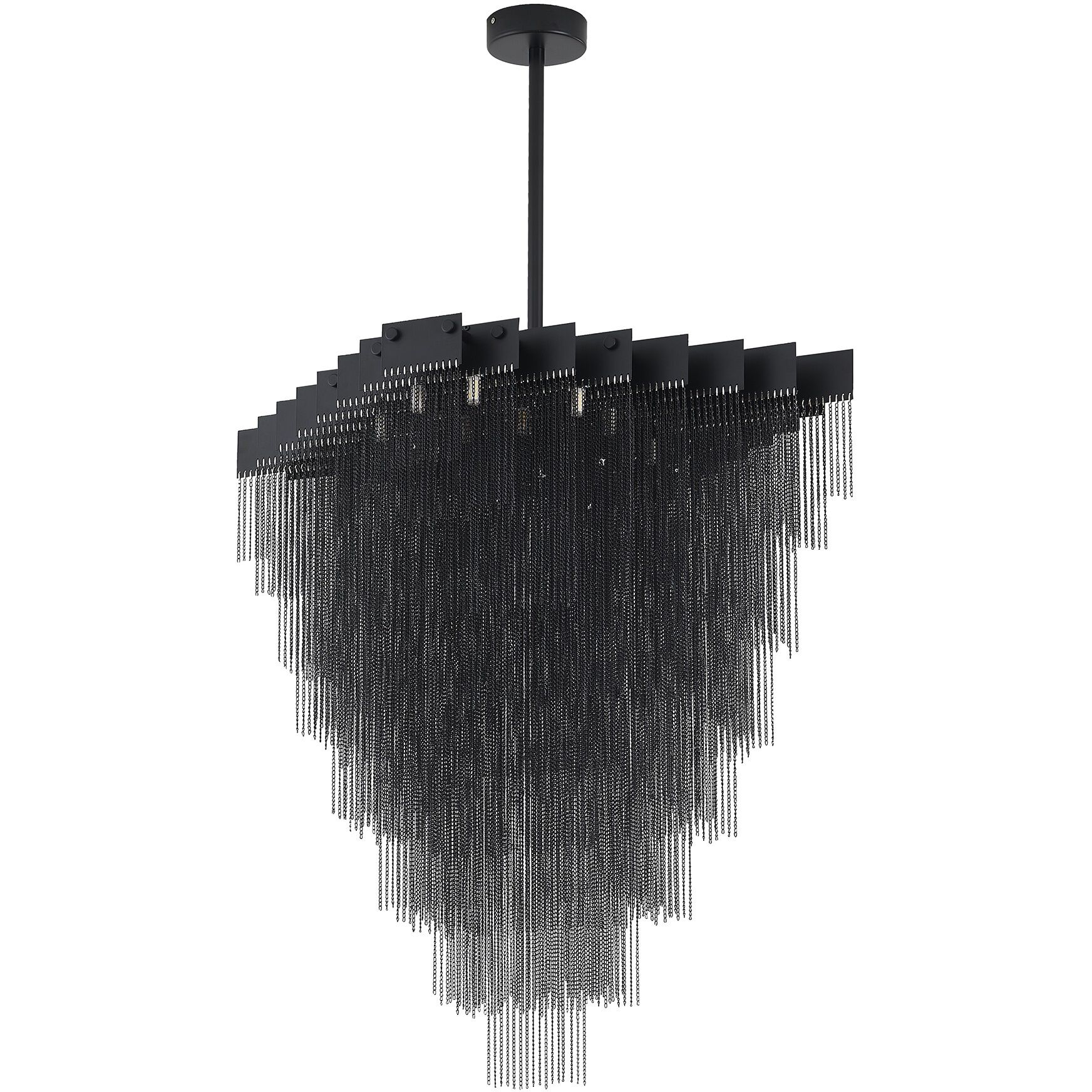 IMG Series 16 Light 23.6 inch Satin Black Chandelier Ceiling Light
