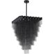 IMG Series 16 Light 23.6 inch Satin Black Chandelier Ceiling Light