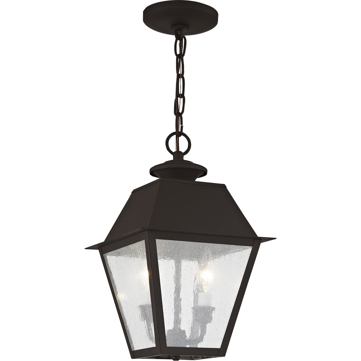 Mansfield 2 Light 9 inch Bronze Outdoor Pendant Lantern