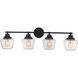 Neighborhood Essex 4 Light 38 inch Flat Black Vanity Light Wall Light, Neighborhood Collection