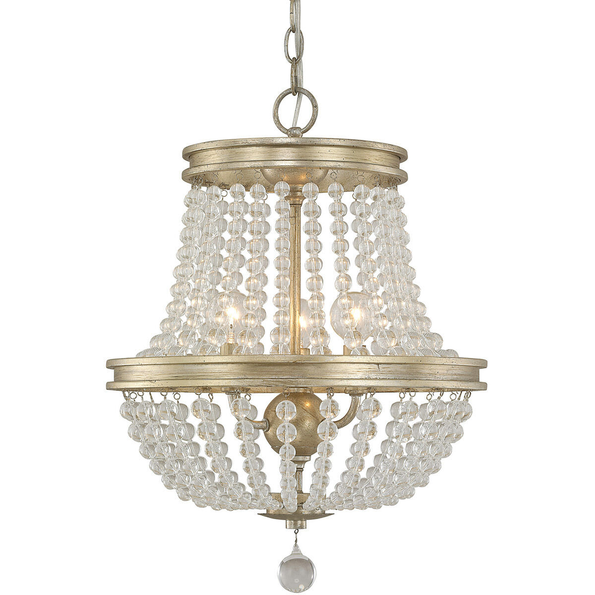 Handley 3 Light 15.25 inch Iron and Gold Chandelier Ceiling Light