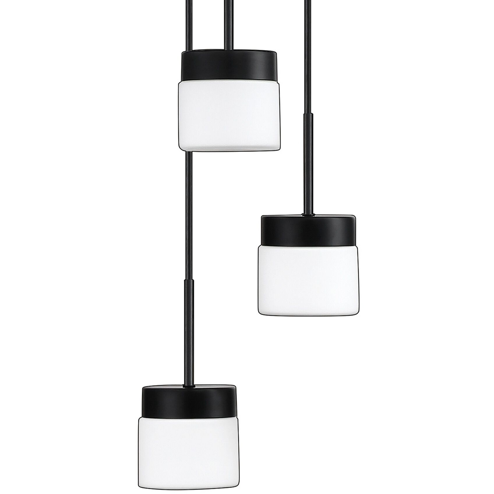 Nuon 3 Light 11.6 inch Black Black Pan Ceiling Light