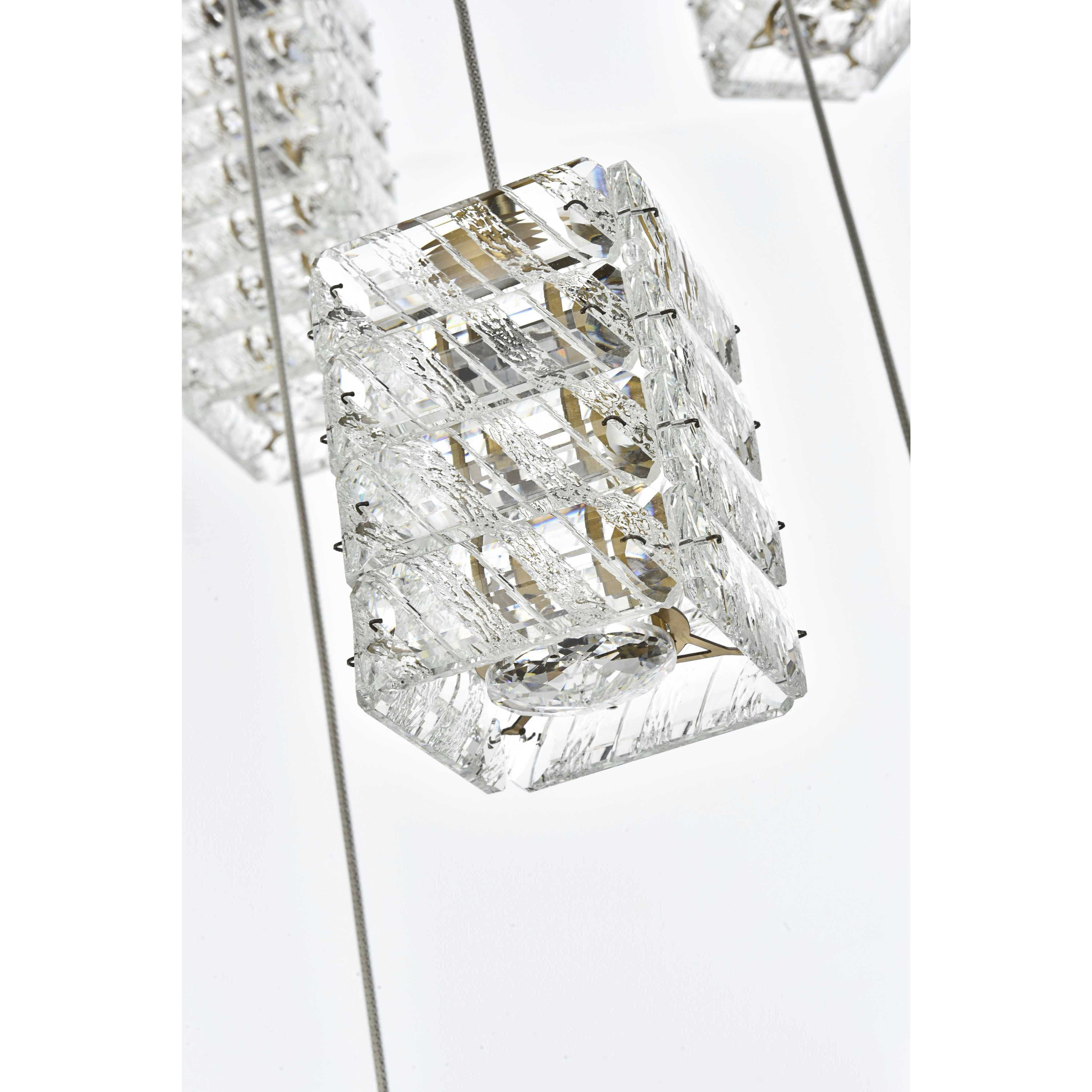 Aston 9 Light 24 inch Satin Gold Pendant Ceiling Light