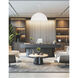 Ofelia LED 31.5 inch Matte White Pendant Ceiling Light, Dome