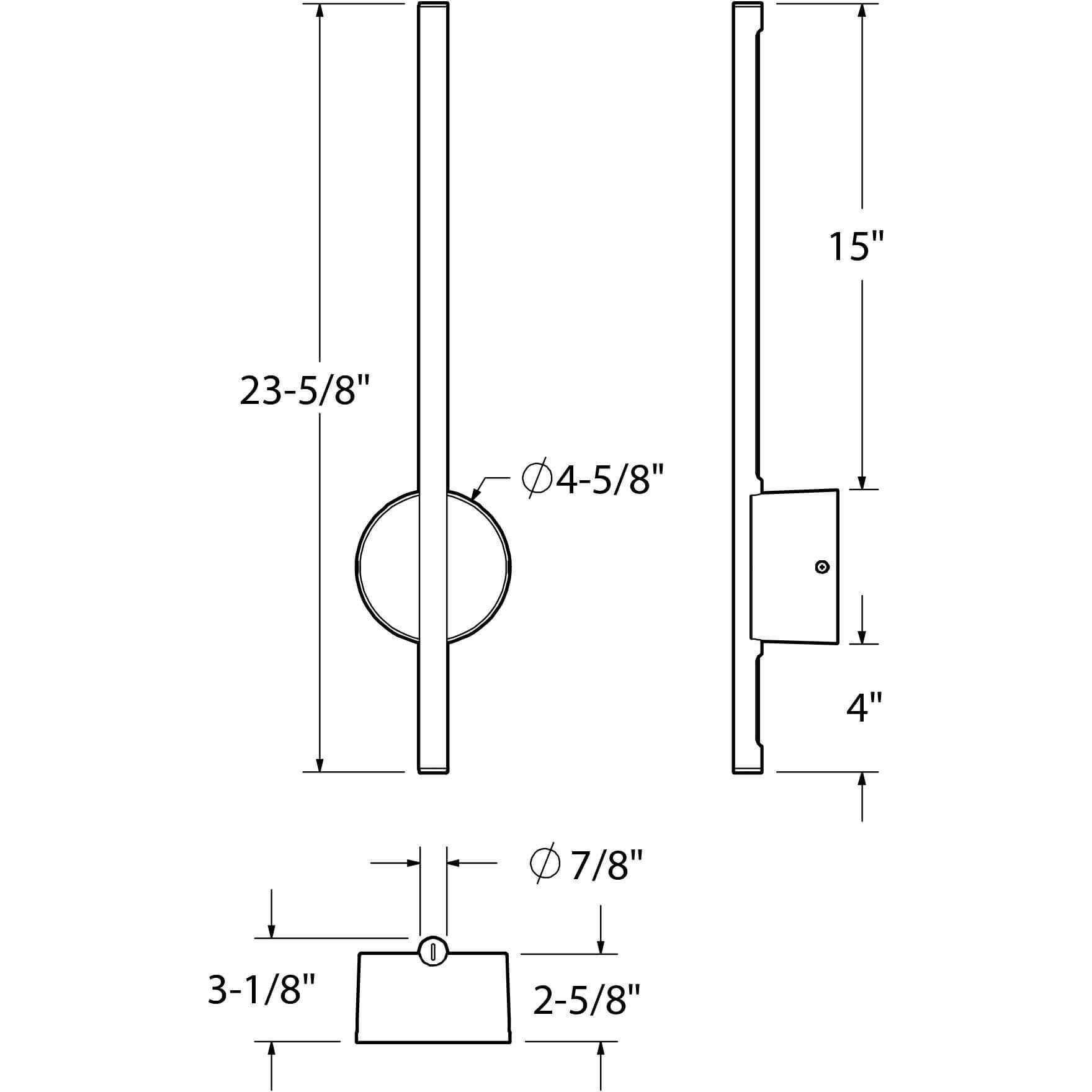 Midnight 1 Light 4.75 inch Black ADA Wall Sconce Wall Light