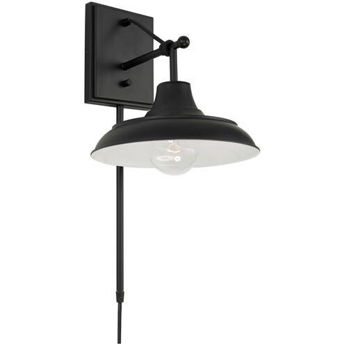 Jones 1 Light 10 inch Matte Black Sconce Wall Light