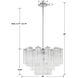Addis 9 Light 22 inch Polished Chrome Chandelier Ceiling Light in Tronchi Glass Clear
