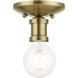 Lansdale 1 Light 5 inch Antique Brass Single Flush Mount Ceiling Light, Single