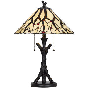 3104 Tiffany 24 inch 60.00 watt Dark Bronze Table Lamp Portable Light