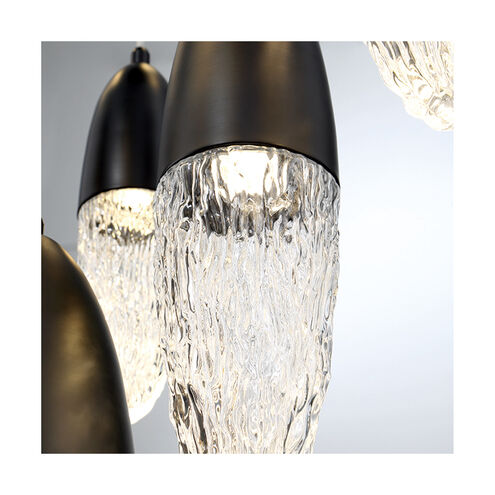 ecrou 12 Light 30 inch Mixed Black/Brass Chandelier Ceiling Light
