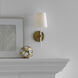 kate spade new york Monroe 1 Light 5 inch Burnished Brass Wall Sconce Wall Light in Burnished Brass / Gloss White