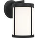 Luning 1 Light 10 inch Textured Black Outdoor Wall Lantern in Opal Etched Glass, Incandescent, Small