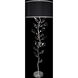 Foret 71 inch 60 watt Silver Floor Lamp Portable Light in Black Fabric