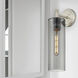 Crown Point Sconce Wall Light in Satin Nickel, Light Smoke Glass