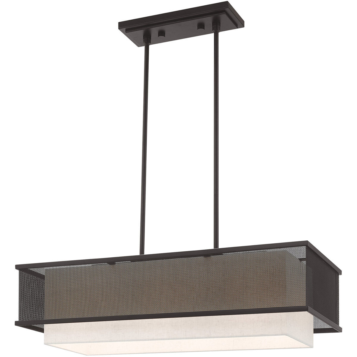 Braddock 3 Light 30 inch Bronze Linear Chandelier Ceiling Light